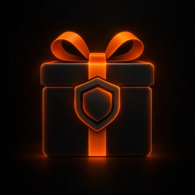 Gift box with a shield